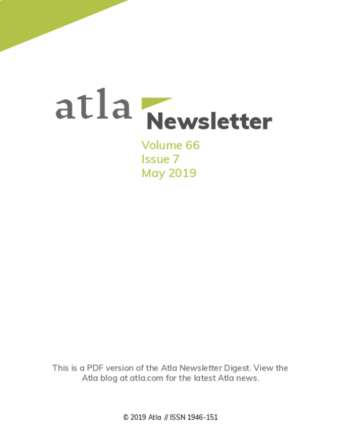 Atla Newsletter Volume 66 Number 7 Thumbnail