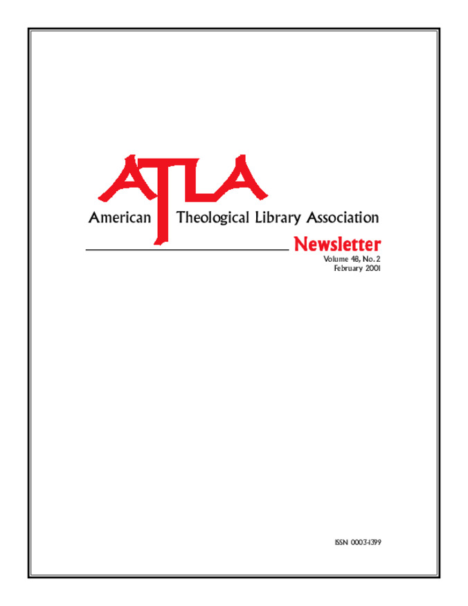Atla Newsletter Volume 48 Number 2 Miniature